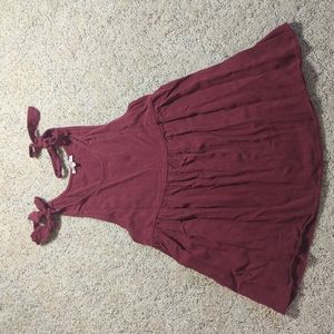 Small burgundy red Lottie moss dress